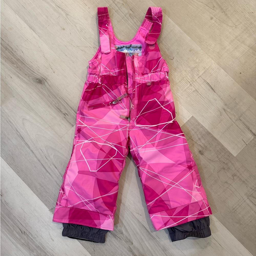 Pink  Kids Snow Bib 2T